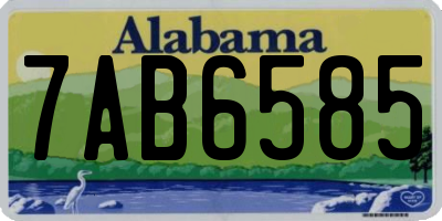 AL license plate 7AB6585