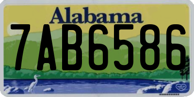 AL license plate 7AB6586