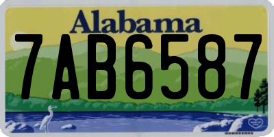 AL license plate 7AB6587