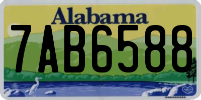 AL license plate 7AB6588