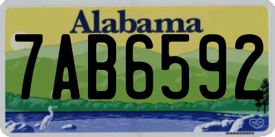 AL license plate 7AB6592