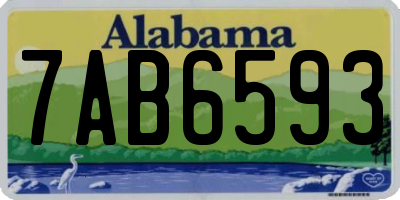 AL license plate 7AB6593