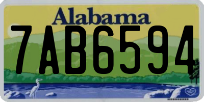 AL license plate 7AB6594