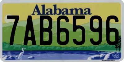 AL license plate 7AB6596