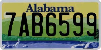 AL license plate 7AB6599
