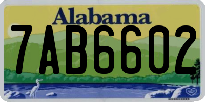 AL license plate 7AB6602