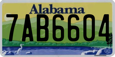 AL license plate 7AB6604