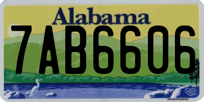 AL license plate 7AB6606