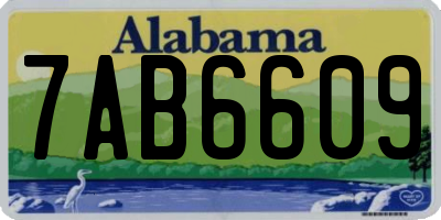 AL license plate 7AB6609