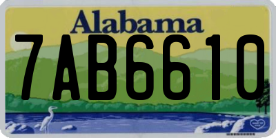 AL license plate 7AB6610