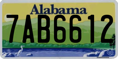AL license plate 7AB6612