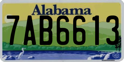 AL license plate 7AB6613