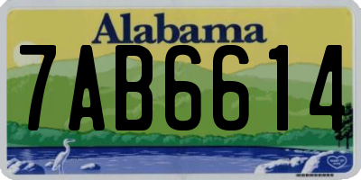 AL license plate 7AB6614