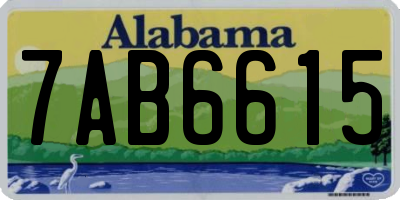 AL license plate 7AB6615