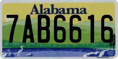 AL license plate 7AB6616