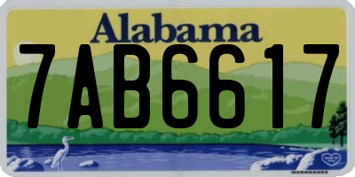 AL license plate 7AB6617