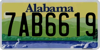 AL license plate 7AB6619
