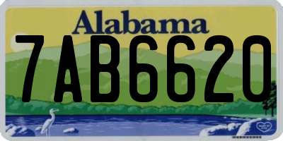 AL license plate 7AB6620