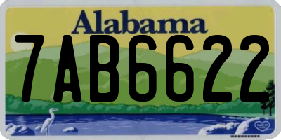 AL license plate 7AB6622