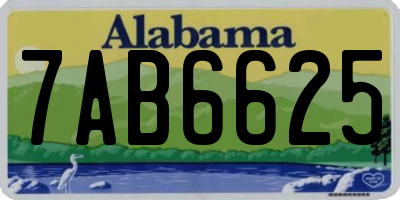 AL license plate 7AB6625