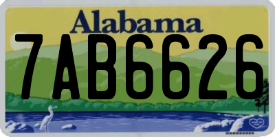 AL license plate 7AB6626