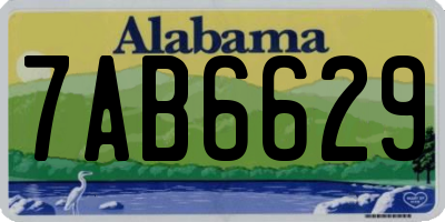 AL license plate 7AB6629