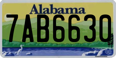 AL license plate 7AB6630
