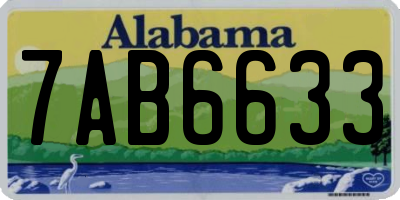 AL license plate 7AB6633