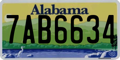 AL license plate 7AB6634