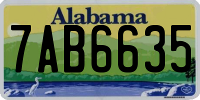 AL license plate 7AB6635