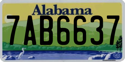 AL license plate 7AB6637