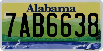 AL license plate 7AB6638
