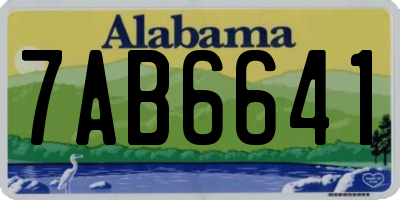 AL license plate 7AB6641