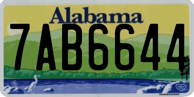 AL license plate 7AB6644