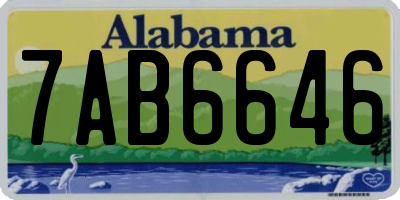 AL license plate 7AB6646