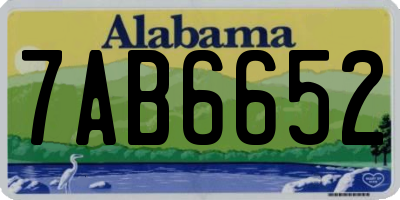 AL license plate 7AB6652