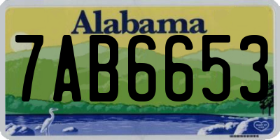 AL license plate 7AB6653