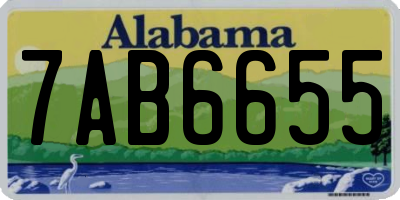 AL license plate 7AB6655