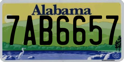 AL license plate 7AB6657
