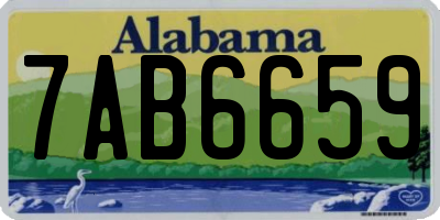 AL license plate 7AB6659