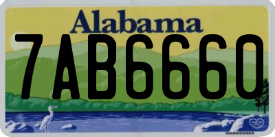 AL license plate 7AB6660