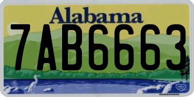 AL license plate 7AB6663