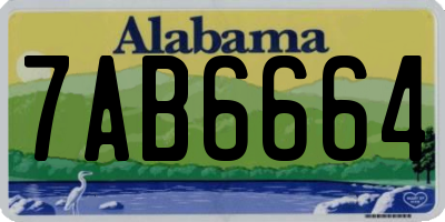 AL license plate 7AB6664