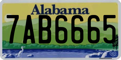 AL license plate 7AB6665
