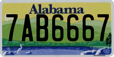 AL license plate 7AB6667