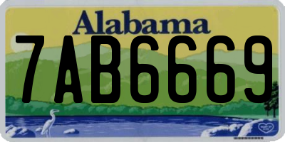 AL license plate 7AB6669