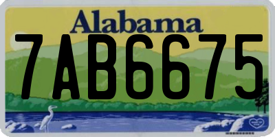 AL license plate 7AB6675