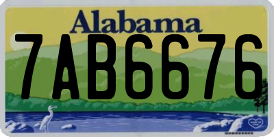 AL license plate 7AB6676
