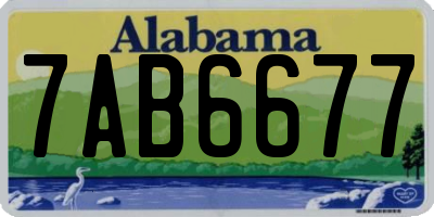 AL license plate 7AB6677