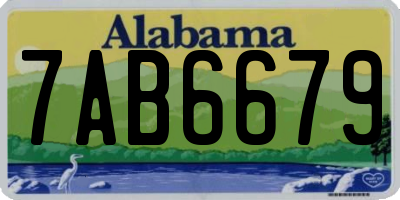 AL license plate 7AB6679